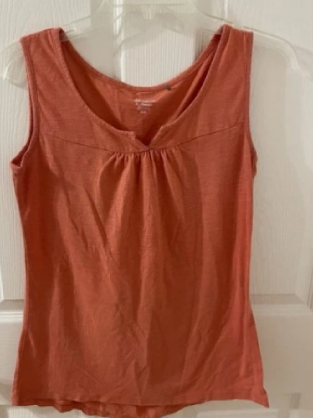 Toad & Co Palmilla Notched Orange Tank Style Organic Cotton Blend Size XS